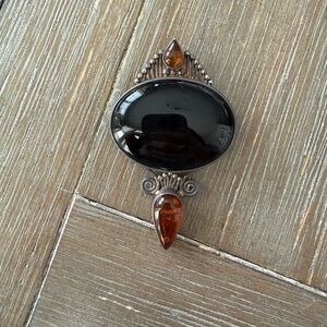 Black and Amber Pendant